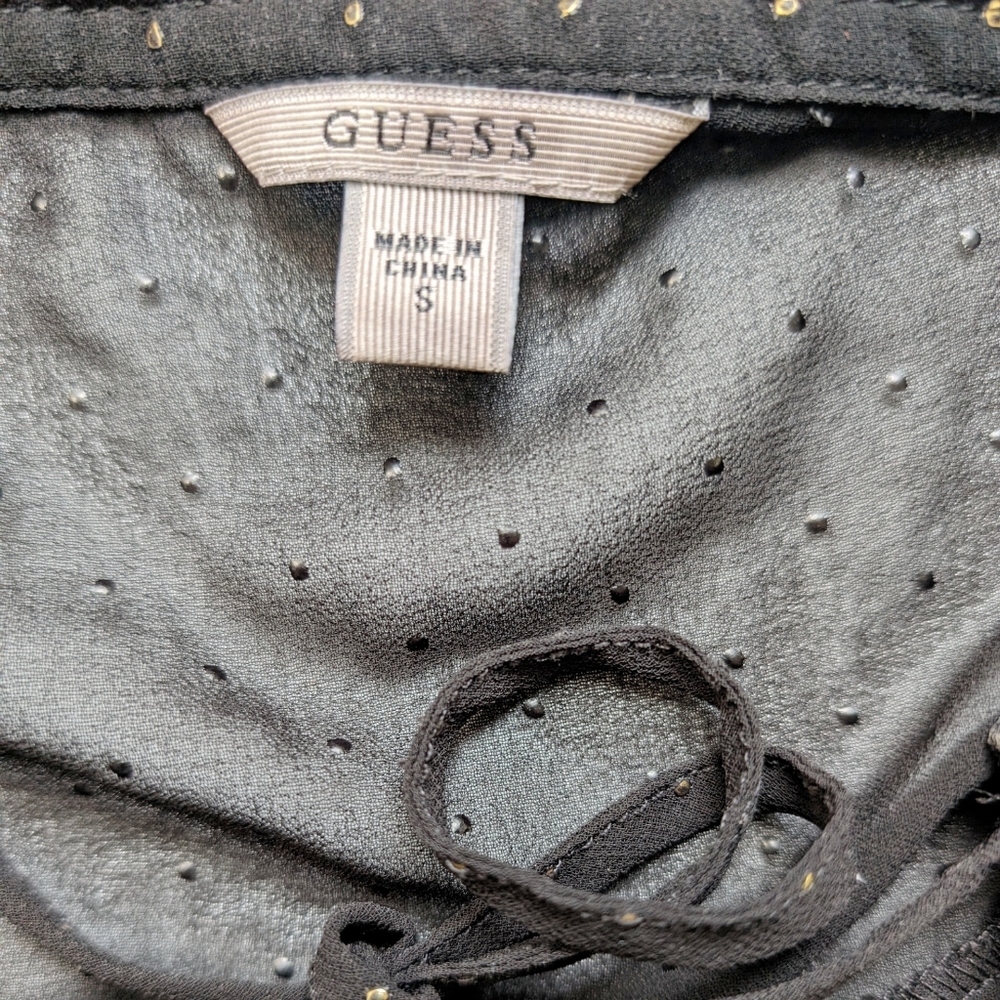 GUESS sheer polka dot blouse - Picture 6 of 8